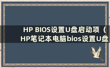 HP BIOS设置U盘启动项（HP笔记本电脑bios设置U盘启动）